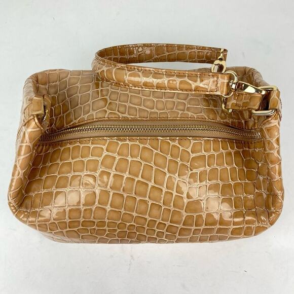 REJINA PYO Patent Leather Croc Taupe Olivia Bag - Picture 11 of 15